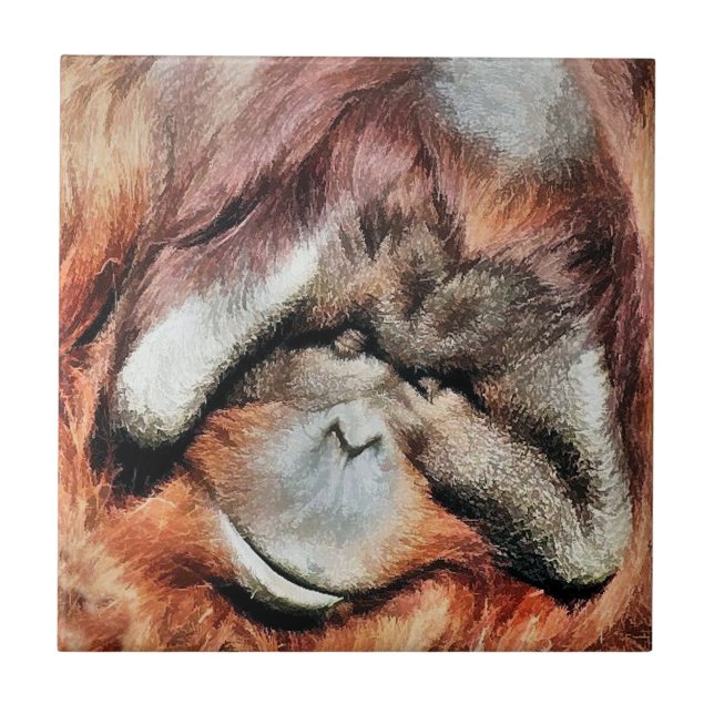 AZULEJO DE CERÁMICA ORANGUTAN (Frente)