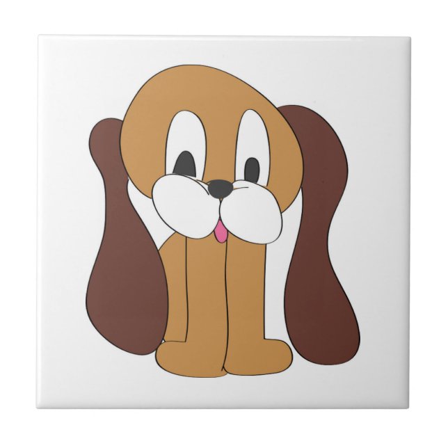 AZULEJO DE CERÁMICA OREJAS LARGAS DE PUPPY (Frente)