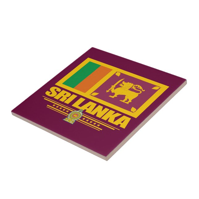 Azulejo De Cerámica Orgullo de Sri Lanka (Lado)