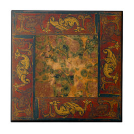 Azulejo De Cerámica Original antigua una de los diseños de cuatro