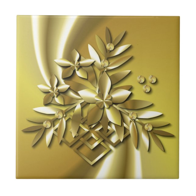 Azulejo De Cerámica Oro puro (Frente)