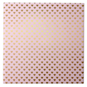 Azulejo De Cerámica Oro Relieve metalizado metálico Corazón Corazón Am