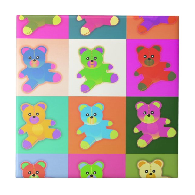 Azulejo De Cerámica osos de peluche (Frente)