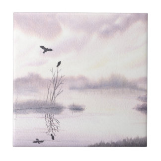Azulejo De Cerámica Ospreys at Dawn Tile