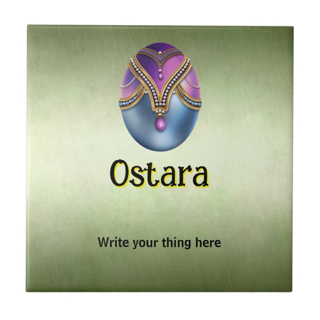 Azulejo de Cerámica Ostara Personalizable (Frente)