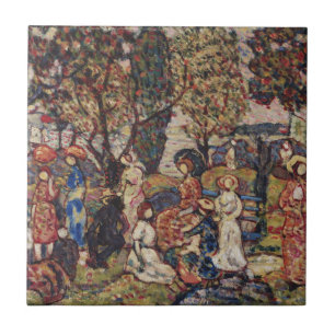 Azulejo De Cerámica Otoño de Maurice Prendergast, Bella Artes de Vinta
