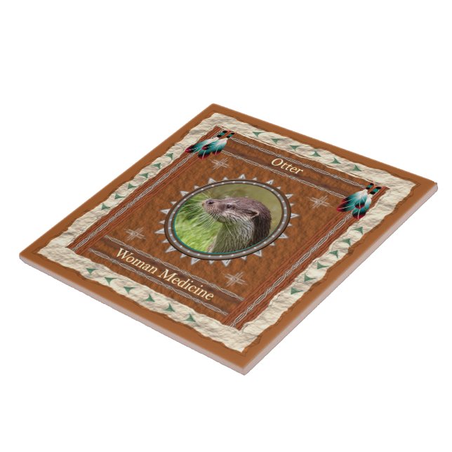 Azulejo De Cerámica Otter -Medicina Mujer- Tile Cerámico (Lado)