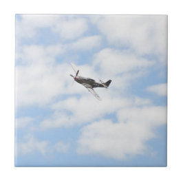 Azulejo De Cerámica P51 Mustang en vuelo