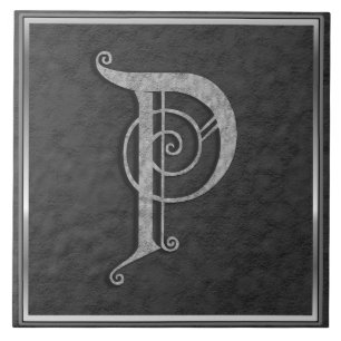 Azulejo De Cerámica P Monograma "Piedra Gris Medieval" Tile cerámico