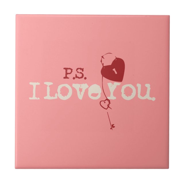 Azulejo De Cerámica P.S. Te amo (Frente)