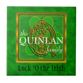 Azulejo De Cerámica P "Suerte de irlandés" Personalizado familiar Mono