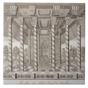 Azulejo De Cerámica Pabellón en Royal Palace en Isfahán, de 'Voy