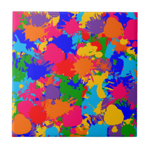 Azulejo De Cerámica Paint Splatter
