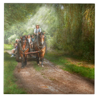 Azulejo De Cerámica País - caballo - el paseo del heno