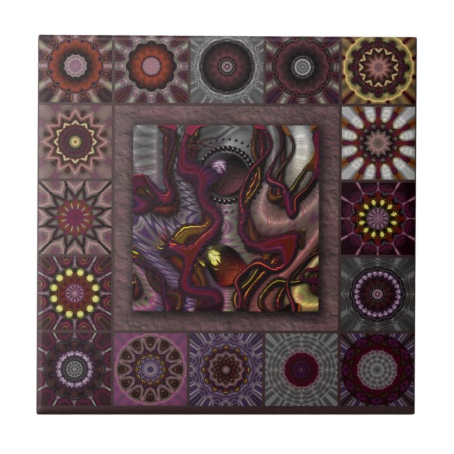 Azulejo De Cerámica País oscurecido (Frente)