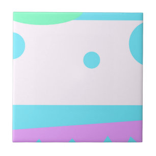 Azulejo De Cerámica Paisaje abstracto con 3 ruedas