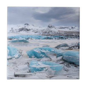 Azulejo De Cerámica Paisaje de hielo glaciar, Islandia