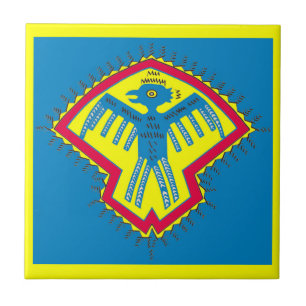 Azulejo De Cerámica Pájaro nativo americano