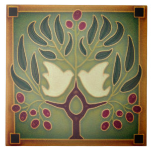 Azulejo de Cerámica - Pájaros del Amor