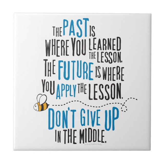 Azulejo De Cerámica Palabras de la cita del estímulo (Frente)