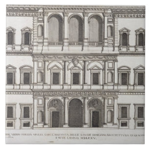 Azulejo De Cerámica Palazzo Farnese, de los "di Roma de Palazzi",