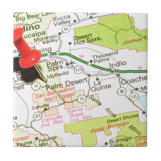 Azulejo De Cerámica Palm Desert, California (Frente)