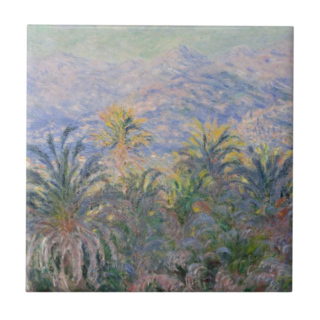 Azulejo De Cerámica Palmeras de Claude Monet el | en Bordighera (Frente)