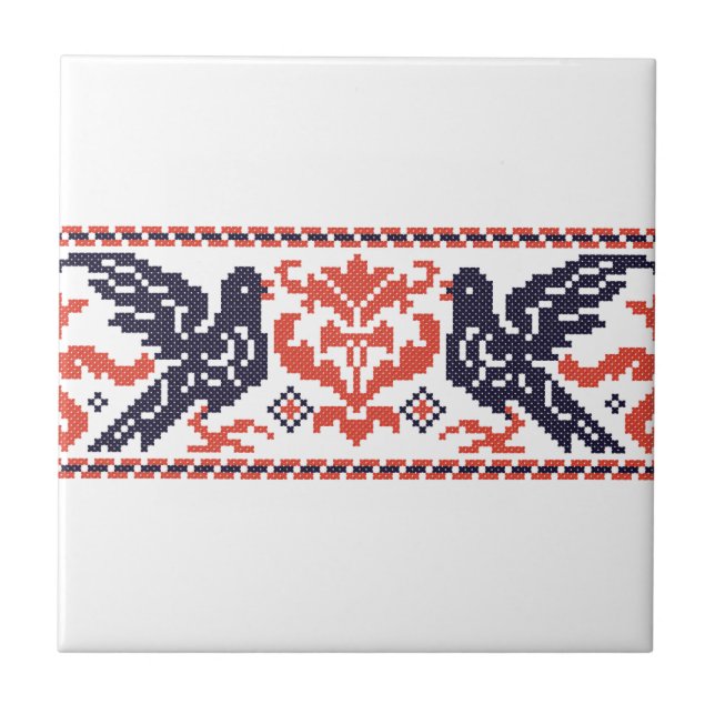 Azulejo De Cerámica Palomas de pareja (Frente)