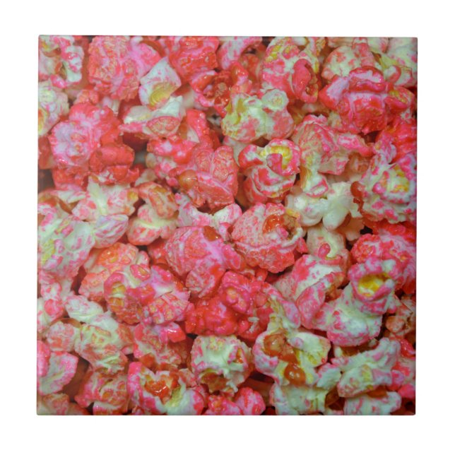 Azulejo De Cerámica Palomitas de maíz rosadas (Frente)
