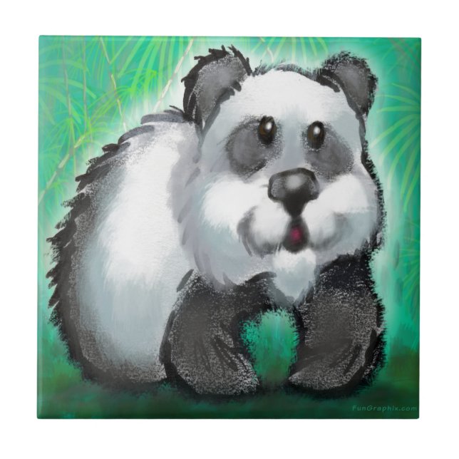 Azulejo De Cerámica Panda Bear (Frente)