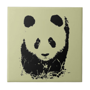 Azulejo De Cerámica Panda Pop Art