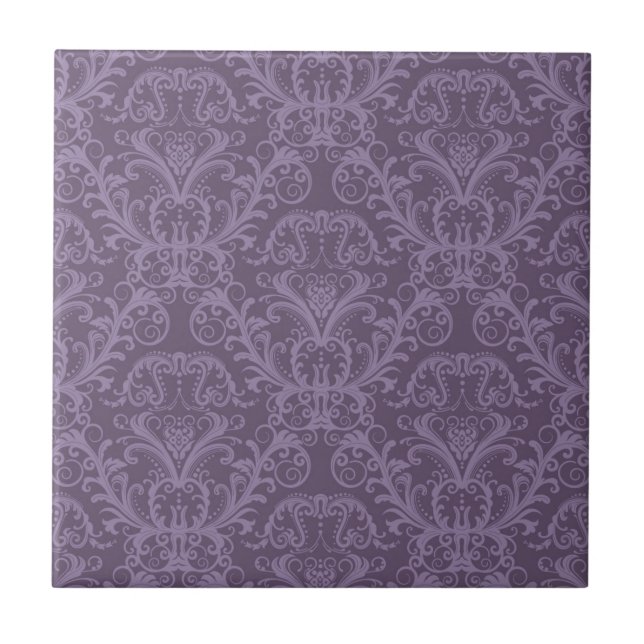 Azulejo De Cerámica Papel morado de lujo (Frente)