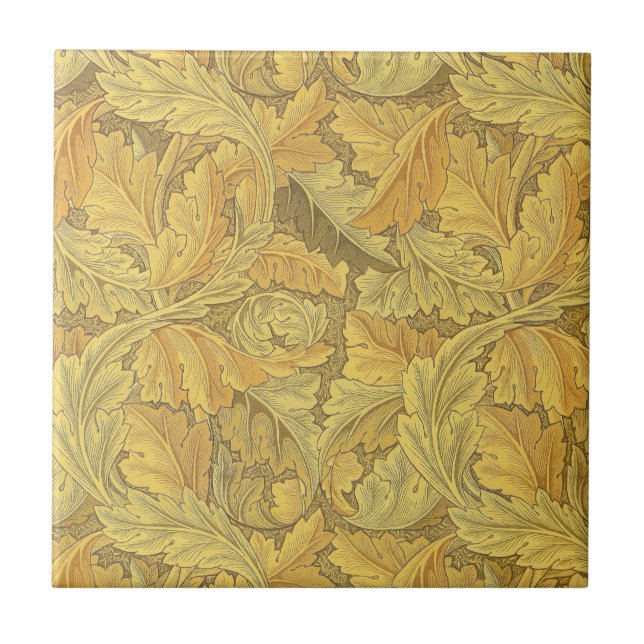 Azulejo De Cerámica Papel pintado del Acanthus de William Morris (Frente)