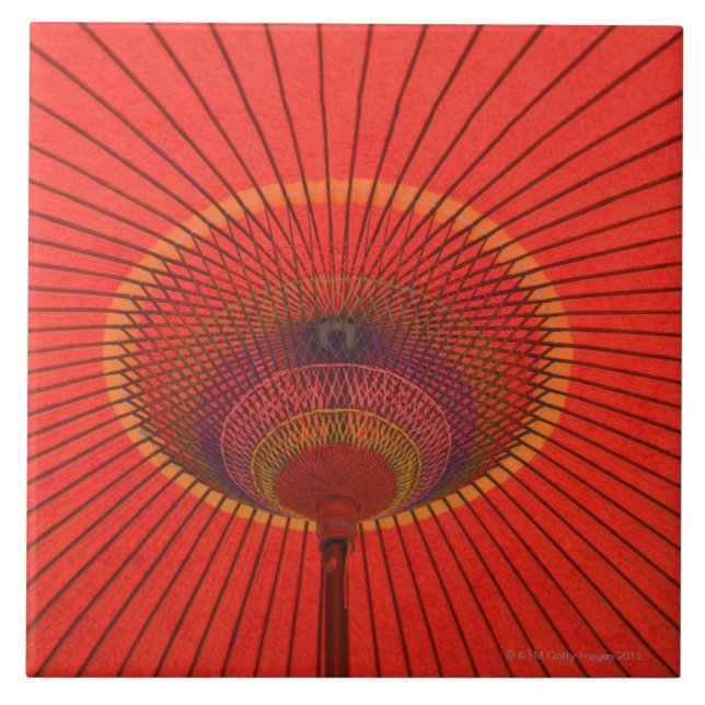 Azulejo De Cerámica Paraguas rojo (Frente)