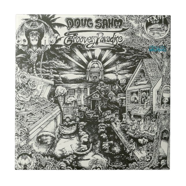 Azulejo De Cerámica Paraíso de los ranuradores de Doug Sahm (Frente)