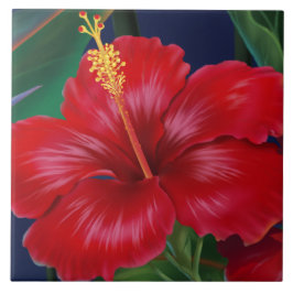 Azulejo De Cerámica Paraíso tropical Hawái Hibiscus Tiles & Trivet