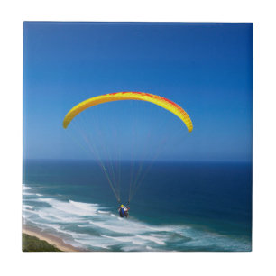 Azulejo De Cerámica Parapente cerca del desierto, ruta del jardín