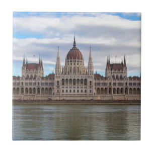 Azulejo De Cerámica Parlamento húngaro Budapest por día