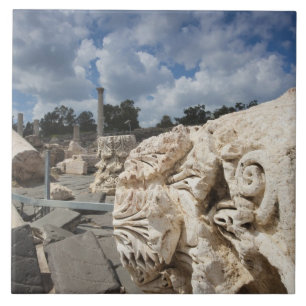 Azulejo De Cerámica Parque Nacional Beit She-An, ruinas de la época r
