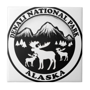 Azulejo De Cerámica Parque nacional Denali Alaska