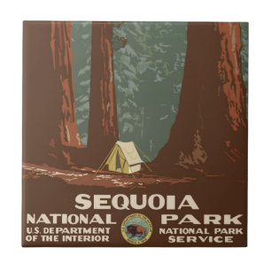 Azulejo De Cerámica Parque nacional Sequoia