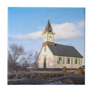 Azulejo De Cerámica Parque Nacional Thingvellir en Islandia