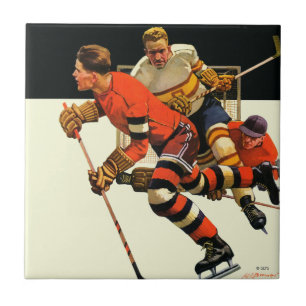 Azulejo De Cerámica Partido del hockey sobre hielo