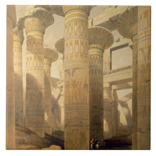 Azulejo De Cerámica Pasillo de columnas, Karnak, de "Egipto y de (Frente)