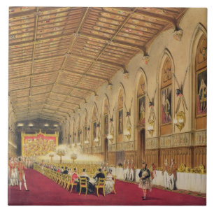 Azulejo De Cerámica Pasillo de San Jorge, castillo de Windsor, 1838