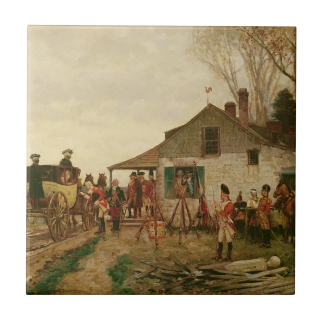 Azulejo De Cerámica Paso del puesto avanzado (Frente)