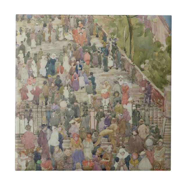 Azulejo De Cerámica Pasos de Santa María Aracoeli, Roma (Frente)