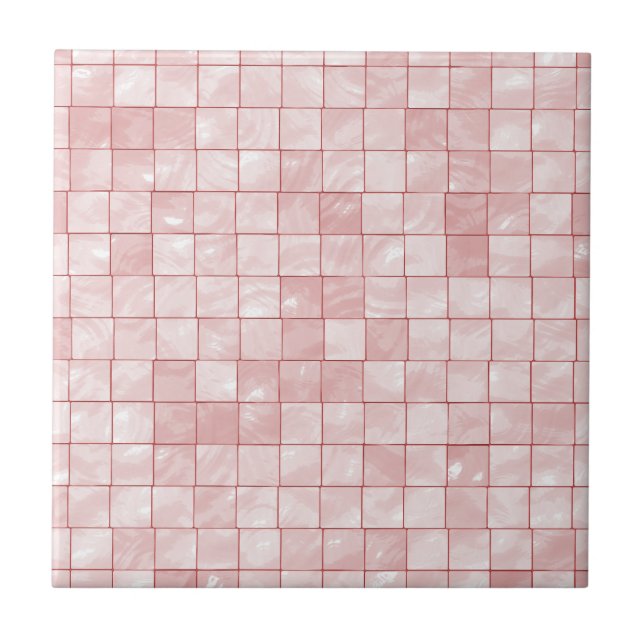 Azulejo De Cerámica Pastel abigarrado, modelo rosado femenino de la (Frente)