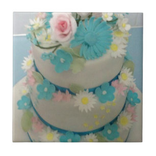 Azulejo De Cerámica Pastel de cumpleaños 1