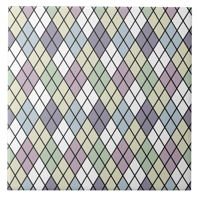 Azulejo De Cerámica Pastel Diamonds (Frente)